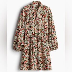 H&M Multicolor Floral Long Sleeve Dress